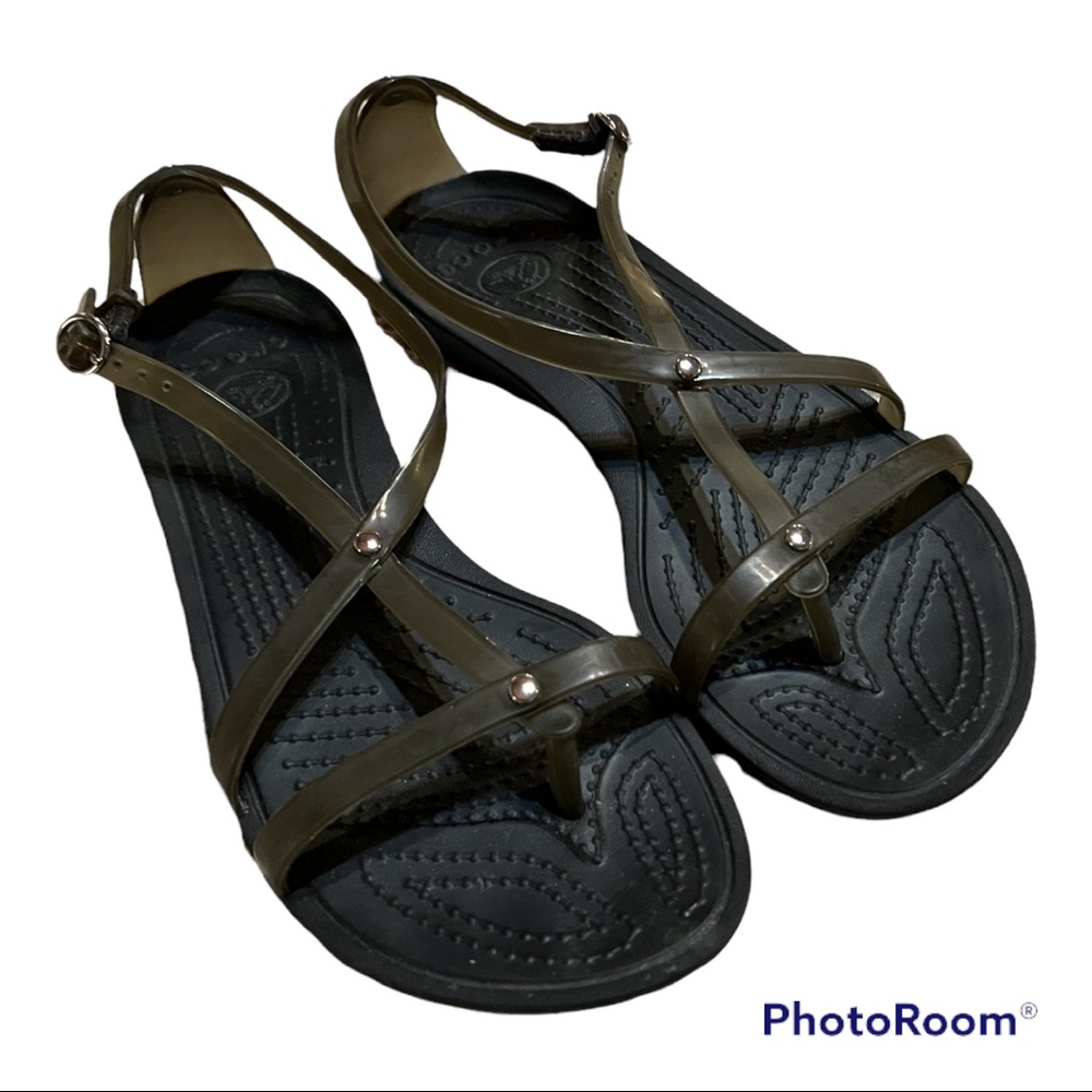 Crocs Black Sandals Size 6